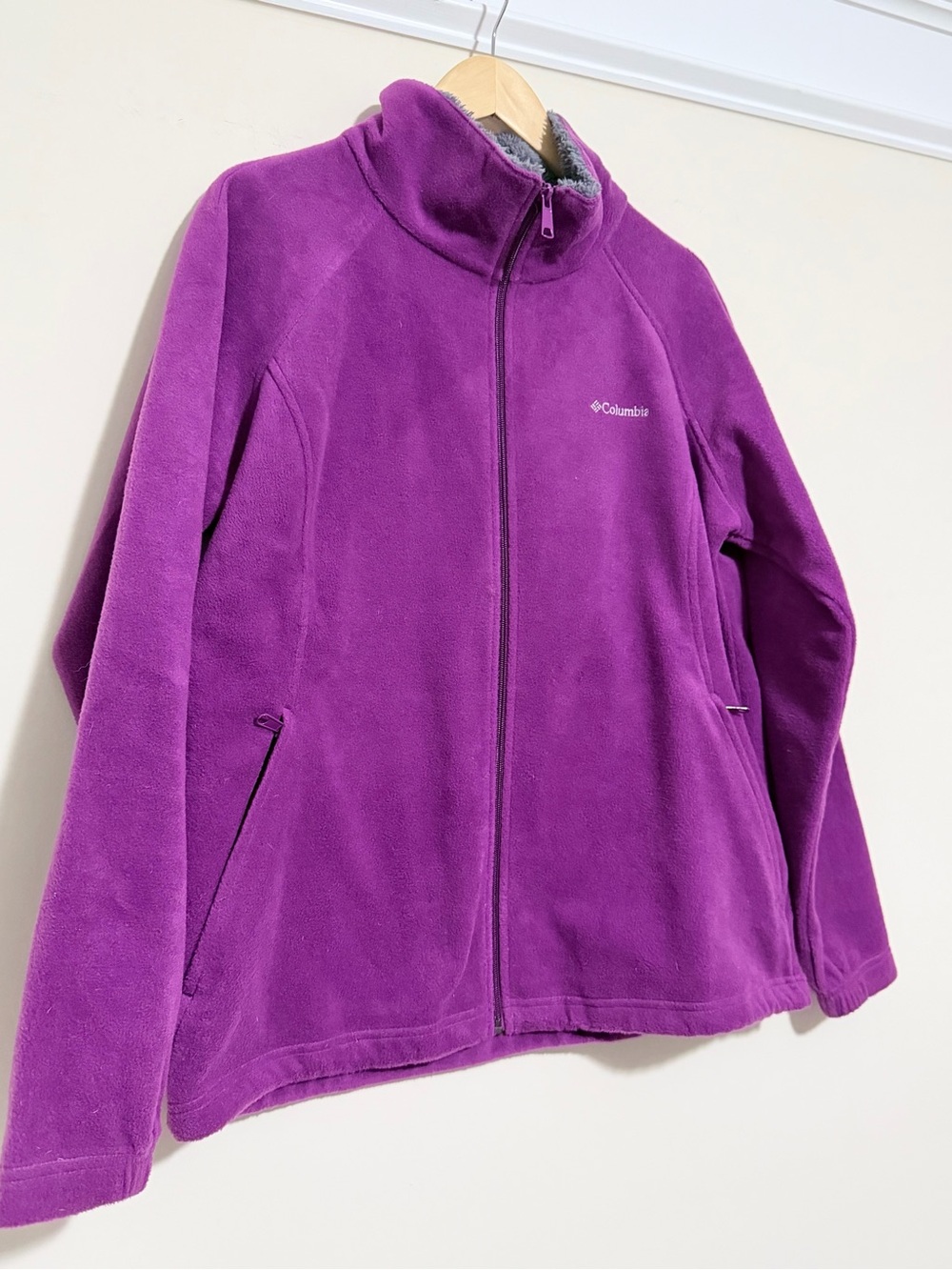 Columbia Purple Full-Zip Teddy Fleece Jacket - Picture 4 of 14